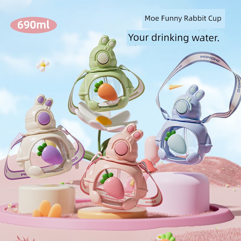 Jie'an Xi Water Cup 2024 New Arrival Female Male Cup with Straw Student Kids Special Summer for School Portable Plastic Water Kettle