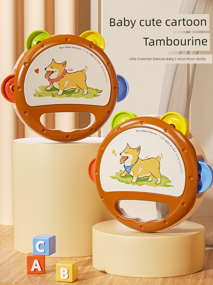 Baby 0 1 Year Old Music Drum Baby 3 to 6 Months Old Rattle Toys 6 Puzzle 7 Early Education Small-Month 8 Young