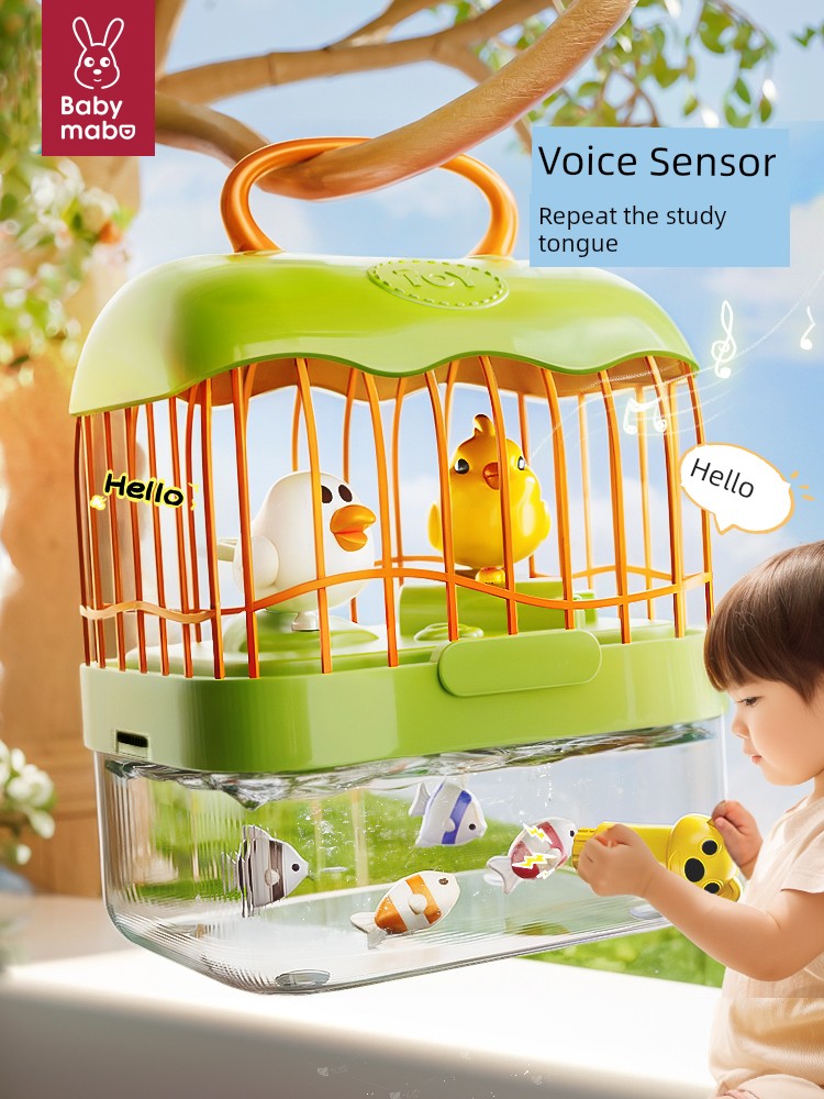 Artificial Voice-Activated Singing Parrot Baby Girl Bird