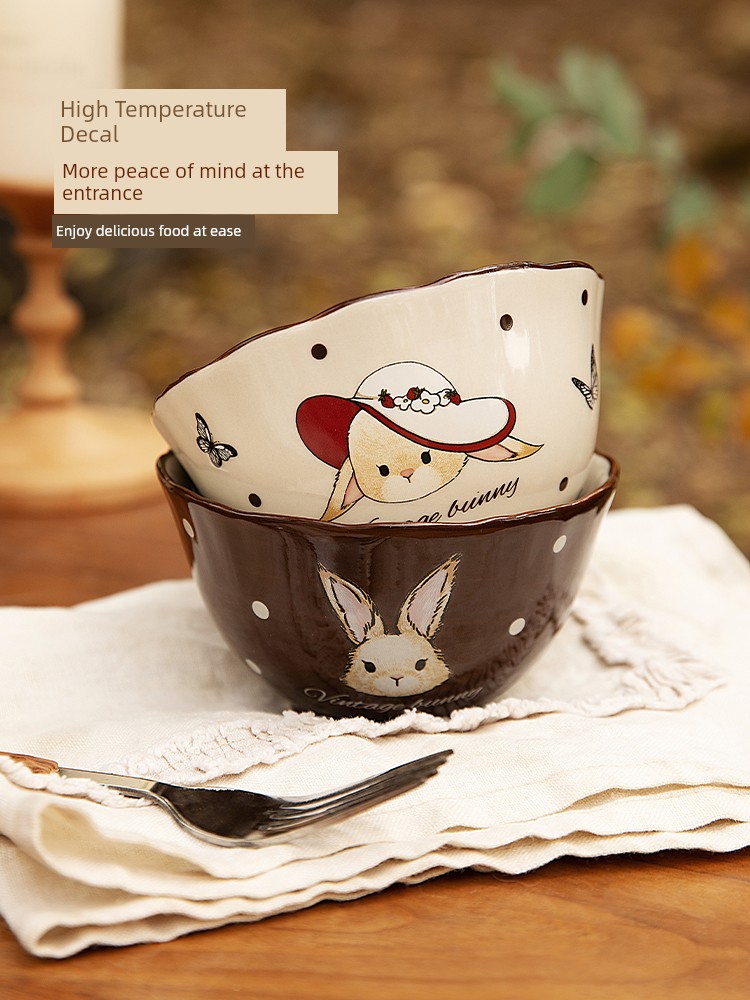 Modern Housewife Hera Rabbit Tableware Bowl and Plates For Home Female 2025 New Arrival Plate Moving into the New House Tableware Set Birthday Gift