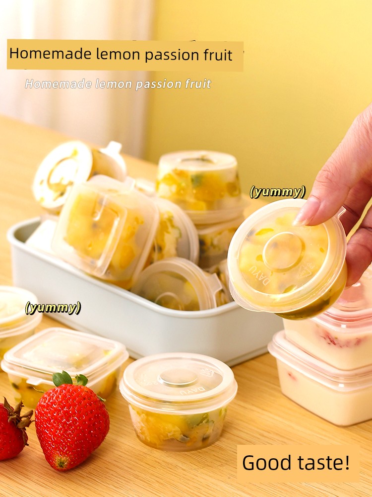Passion Fruit Travel Bottles Small Frozen Separately Packed Case Ice Food Disposable Box Kumquat Lemon Sauce Container