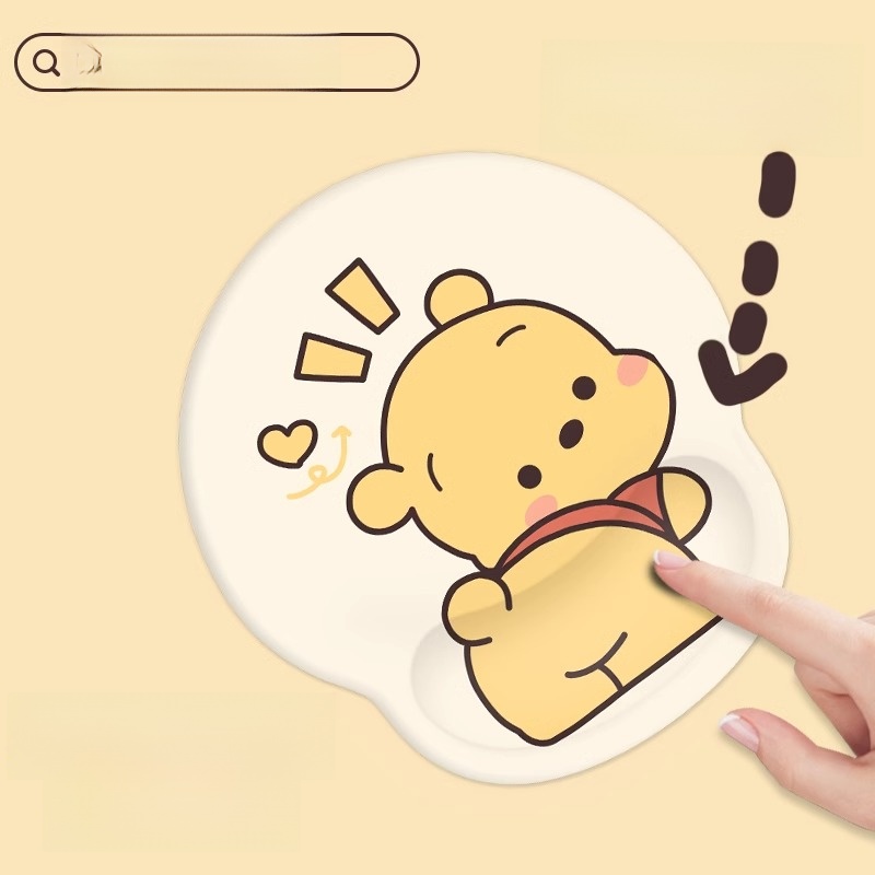 Mouse Pad Wrist Protector Keyboard Support Girls' Illustration Computer Desk Mat Wrist Rest Mouse Wrist Protector Wrist Three-Dimensional