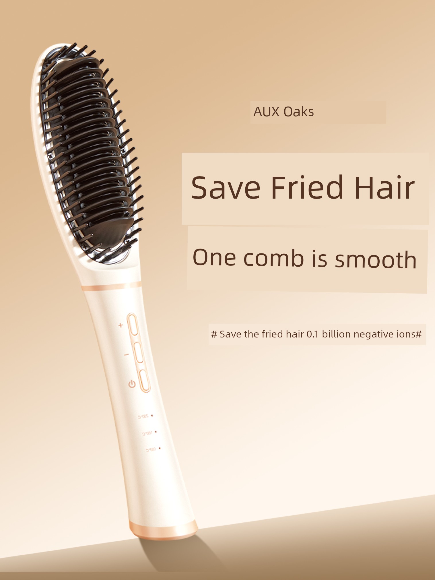 Ox Straight Comb Negative Ion Does Not Hurt Hair Straight Roll Dual-Use Hair Curler Electric Comb Fluffy Hair Straighter Handy Gadget