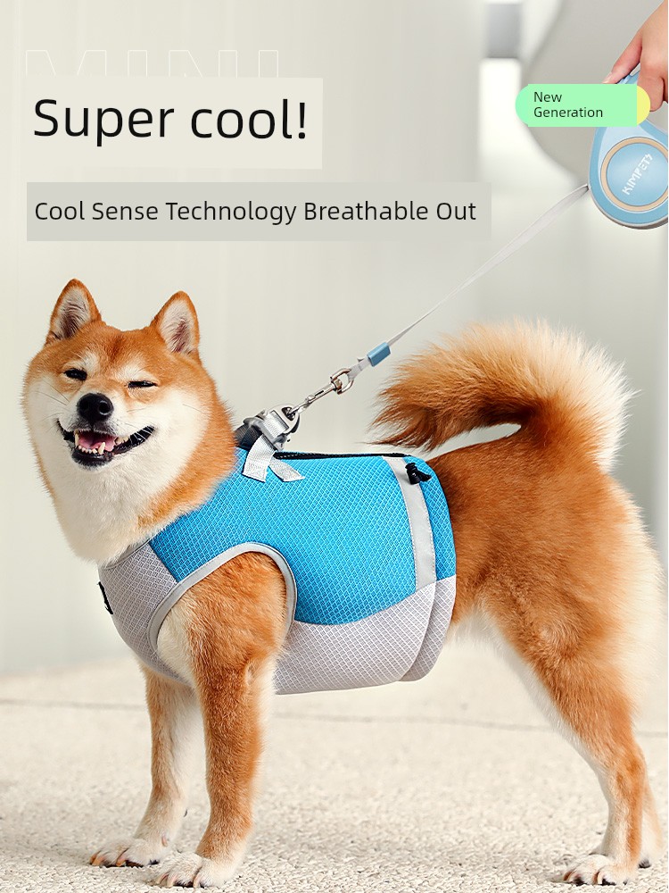 Summer Cool Dog Breast Collar Special Cool Liner Summer Thin Cool Breathable Vest-Style Outing Dog Walking Artifact