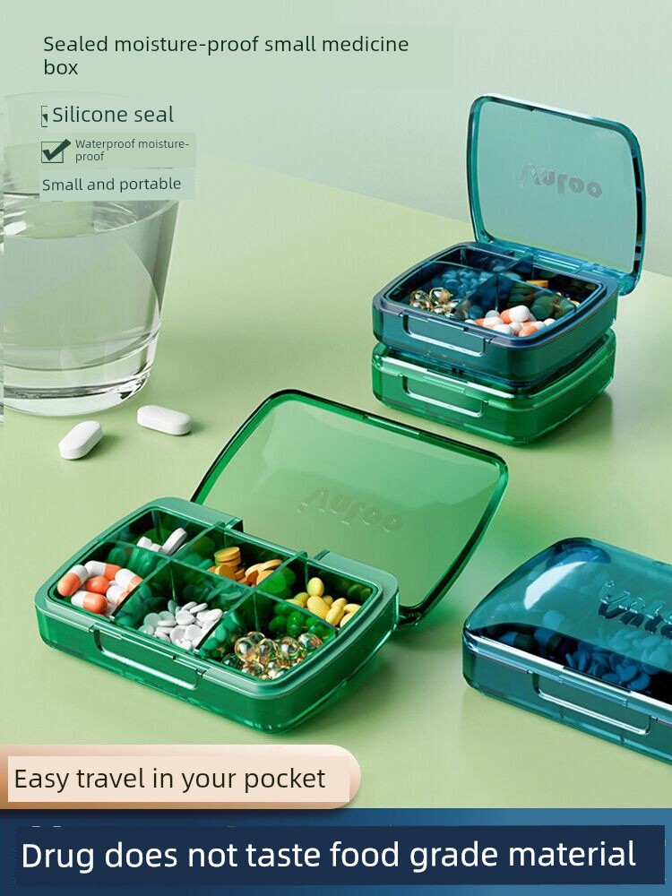 Pill Box Portable Medicine Compartment Box Three Meals a Day Mini Pillbox Portable Medicine Box Pill Dispenser