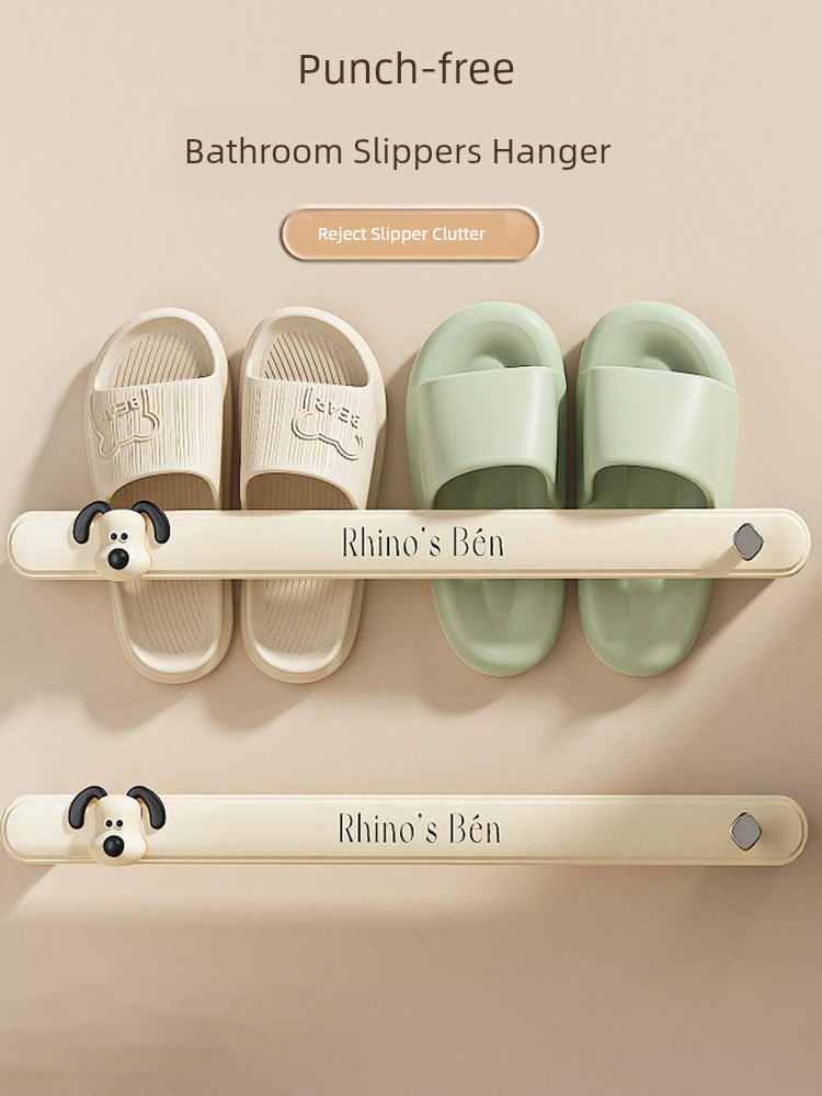 Wallace and Gromit Slipper Rack Bathroom Punch-Free Toilet Rack Shoes Wall Storage Toilet Wall Hanging Draining Rack