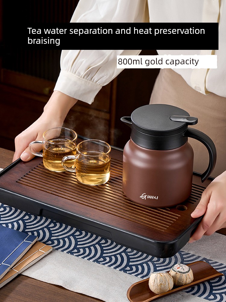 Braised Teapot For Home Aged White Tea Stuffy Teapot Stainless Steel Tea Water Separation Insulated Teapot Large Capacity Ceramic Teapot