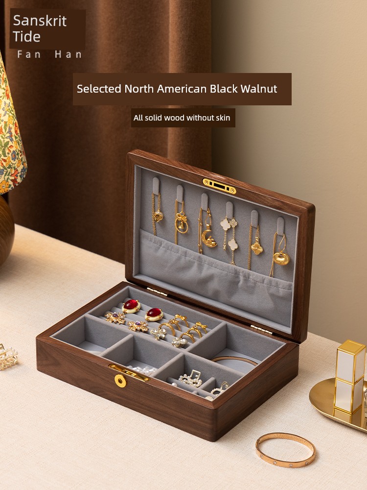 Fanhan High-End Exquisite Hand Jewelry Storage Box with Lock