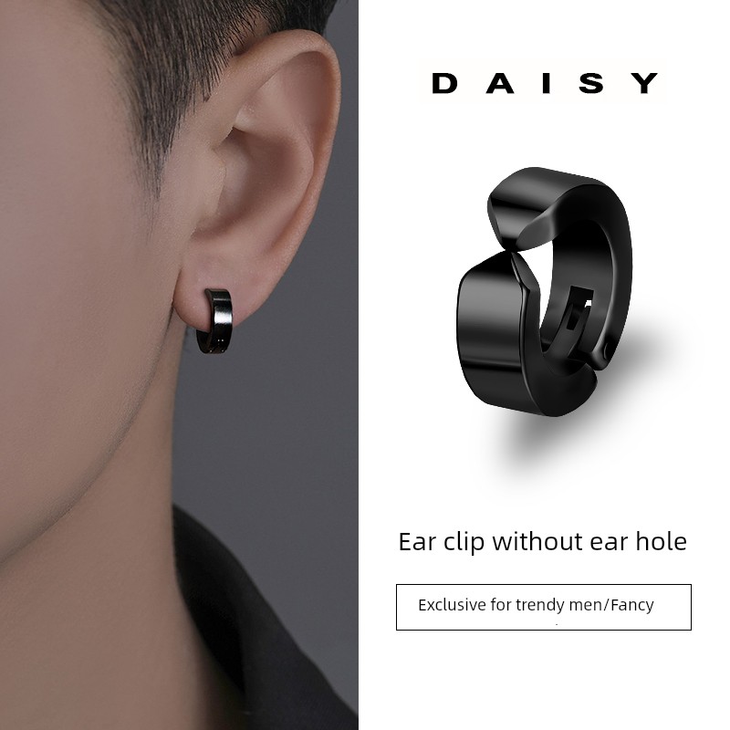 Non-Piercing Ear Clip Male Fancy Ear Clip Men Earclip Earrings Boys Trend Personalized Earrings Hoop Earrings