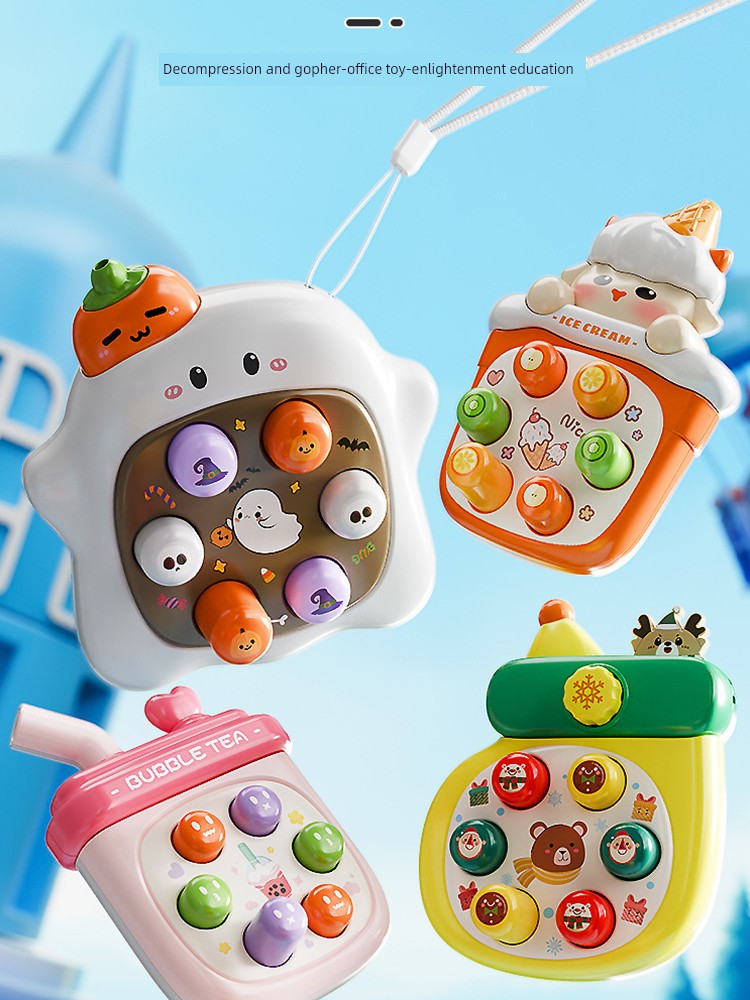 Handheld Whac-a-Mole Kids Press Music Matching Interactive Baby Early Education Educational Finger Press Toy