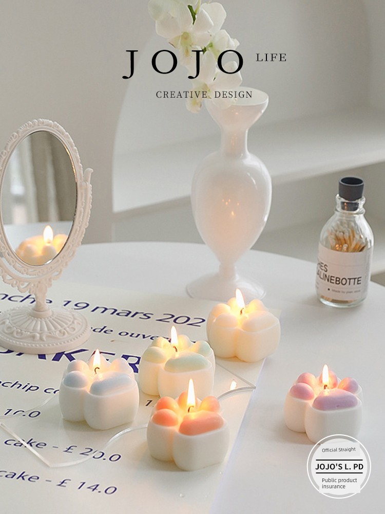 Jojo's L. Pd. Mr. Grocery. Kitten's Paw Aromatherapy Candle Home Decoration Fragrance Ornaments | Tide Foam