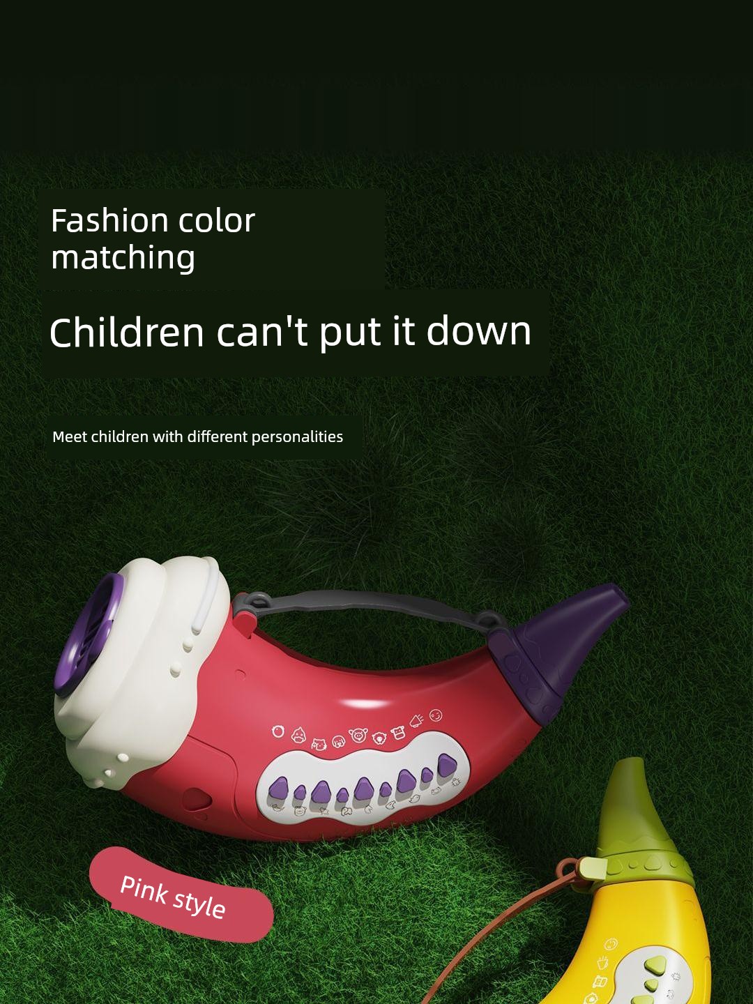 Tiktok Animal Assembly Simulation Sound Effect Playing LaCorne Kids Whistle Exercise Lung Capacity Blowing Trumpet Toy