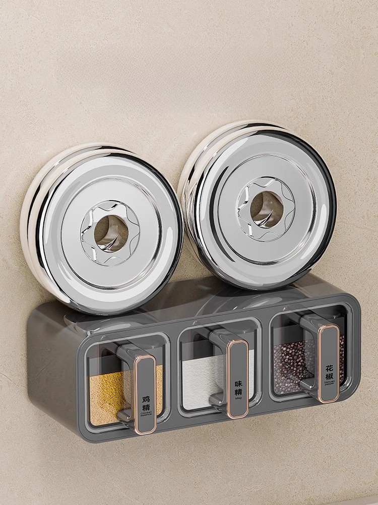 For Home Kitchen Wall Hanging Decoration Sealed Salt Jar Seasoning Box