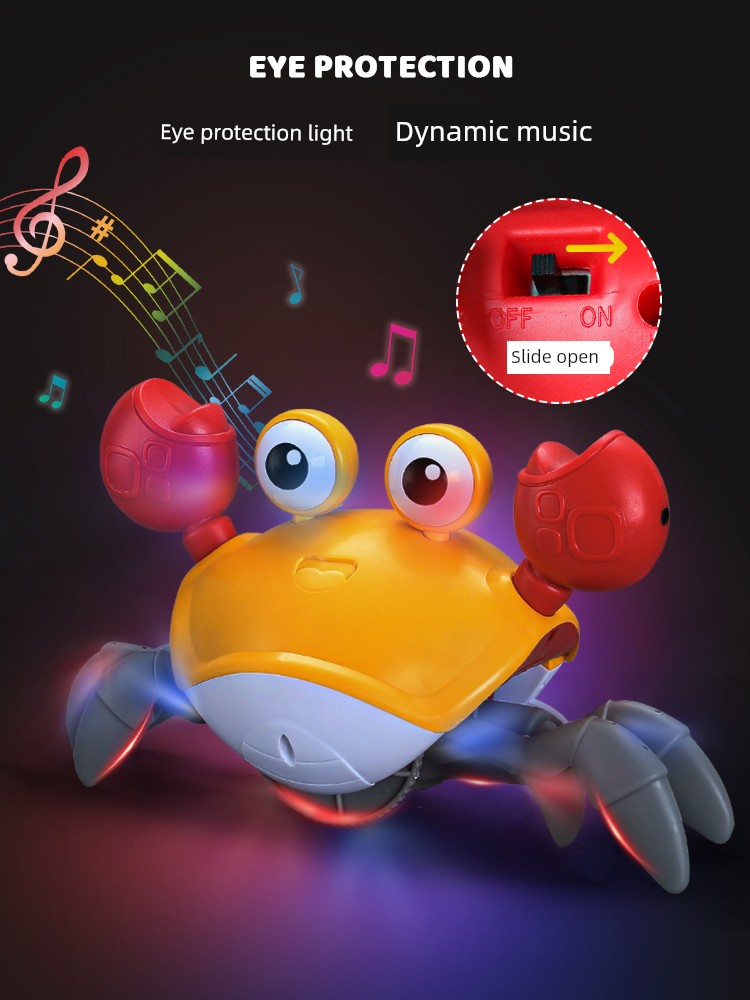 Kids Electric Automatic Sensor Crab 2 Years Old Baby and Infant Toys Boys and Girls 3-6 above Artificial Crawling
