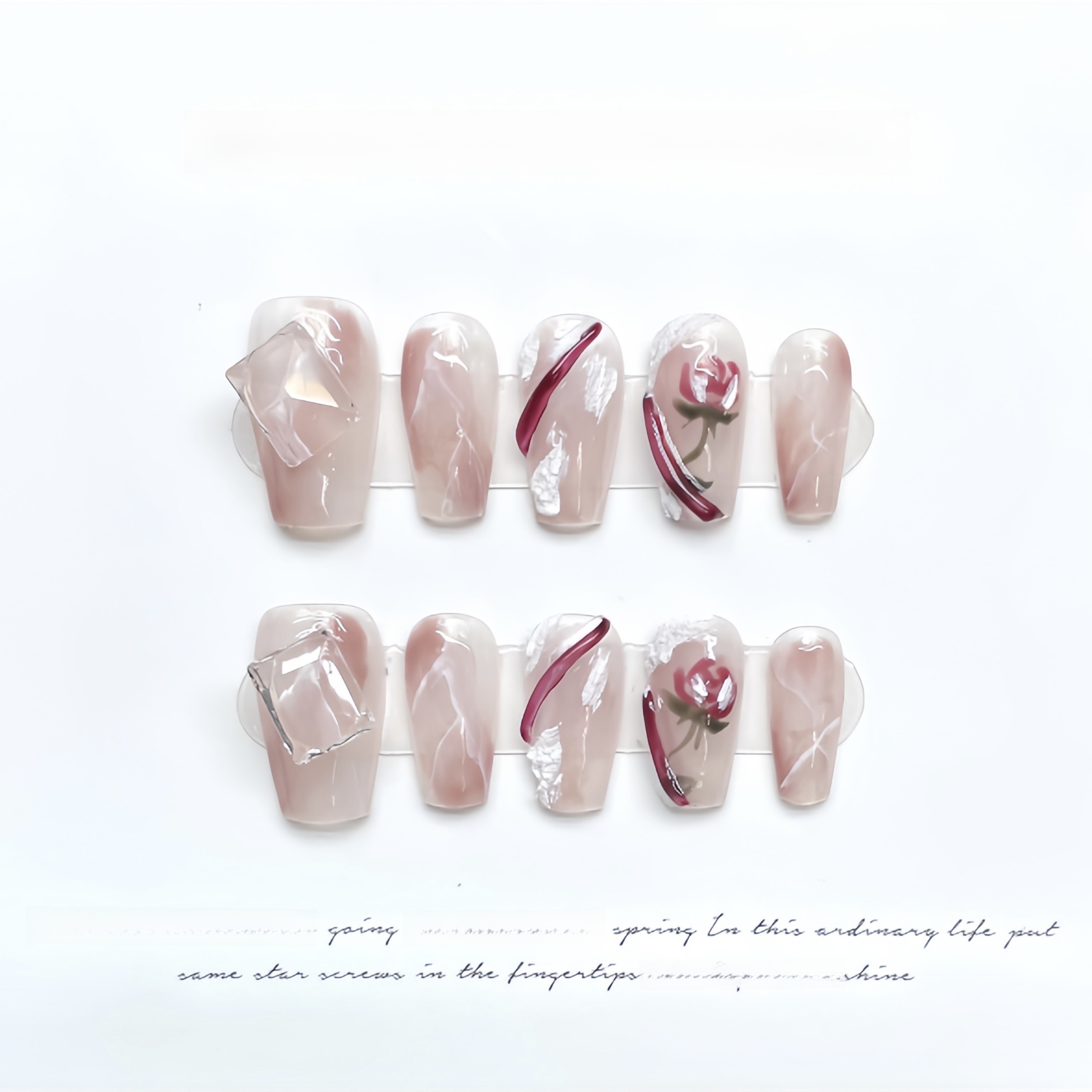 No Man's Zone Rose Hand Painted Blooming Gentle Wear Armor