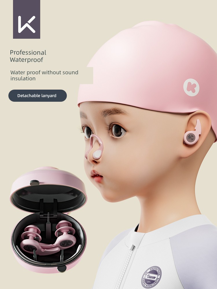 Keep Kids Swimming Earplug Ear Plug Ear Infection Prevention Professional Bath Nasal Splint Suit Anti-Choked Handy Gadget