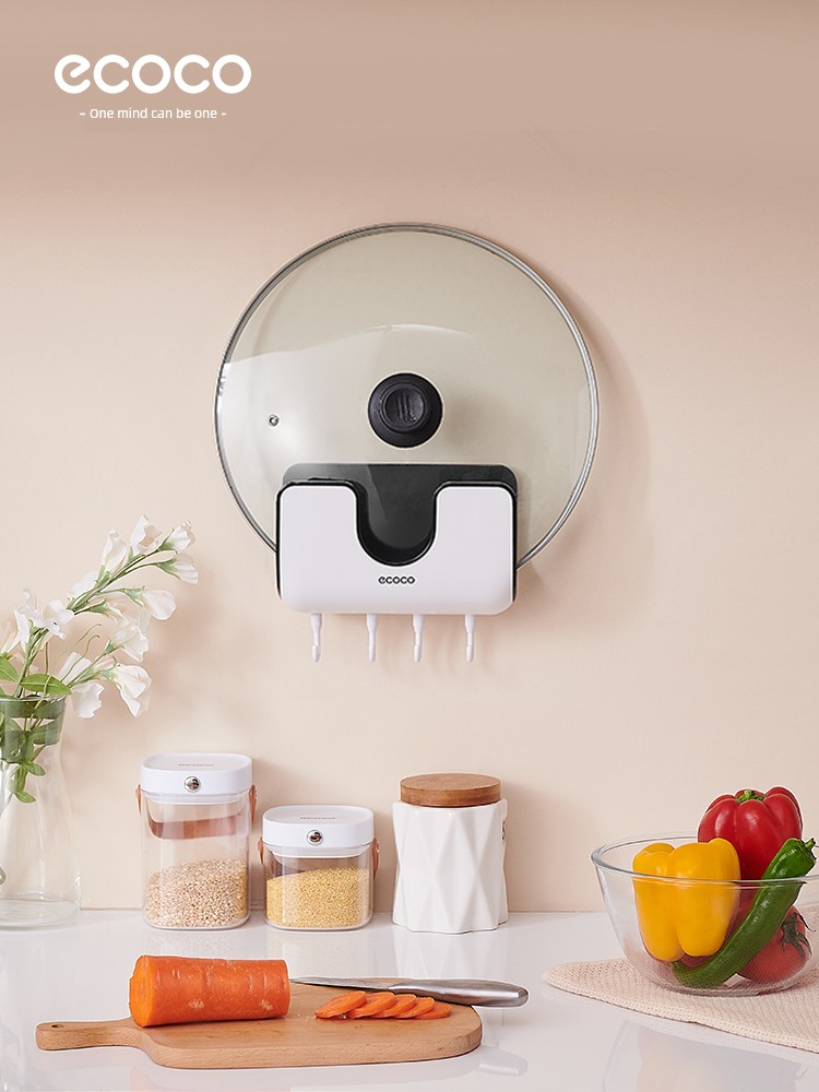 Pot Lid Rack Punch-Free Wall-Mounted Kitchen Rack Multi-Functional For Home Countertop Storage Rack Chopping Board Rack Chopping Board Rack
