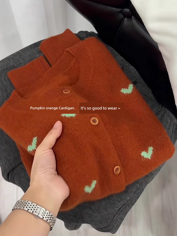 European Goods Heavy Weight 2025 Spring New Arrival Women's Clothing Fashion Simple Knitting Cardigan Fancy Wear Beautiful Tops Fashion