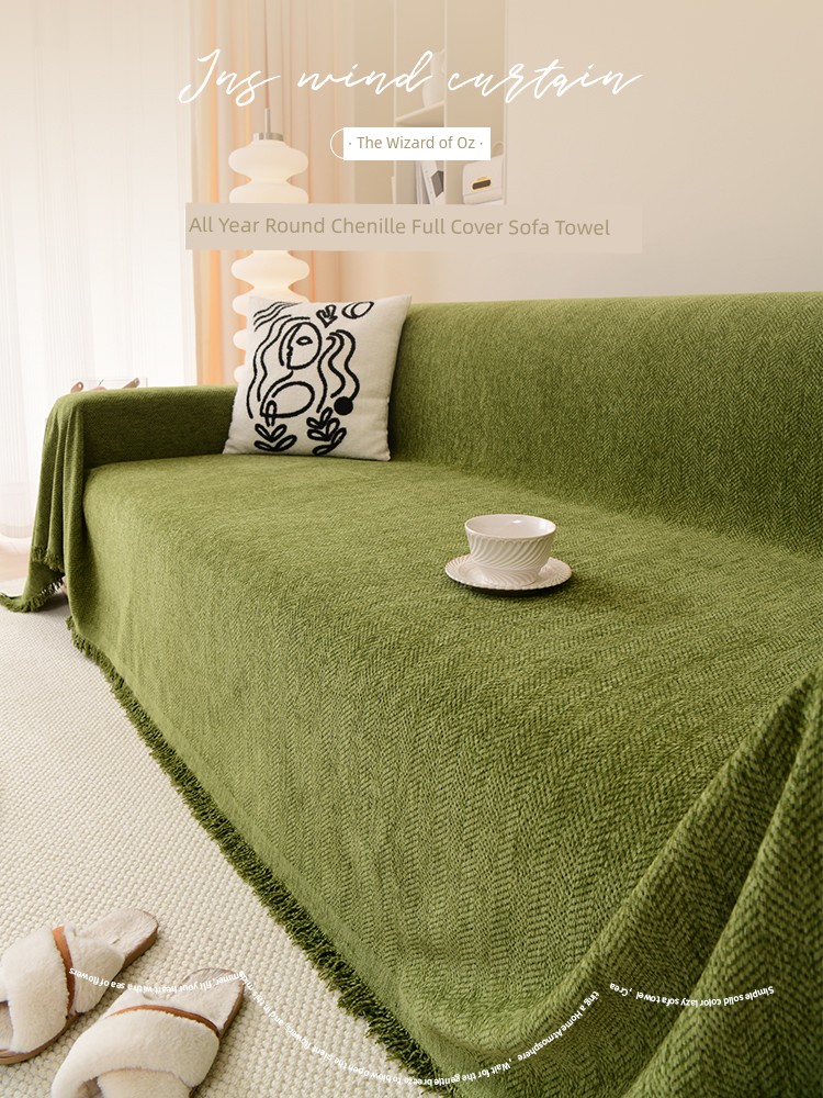 2025 New Arrival Herringbone Pattern Sofa Towel Cover Cloth Sofa Cushion All Year Round Neutral Fancy Full Covered Universal Cover Cover Blanket