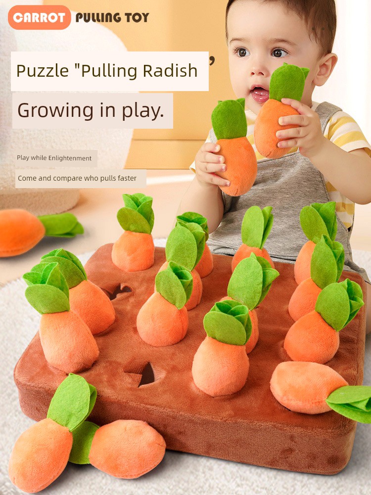 Baby Biteable Early Education 6 Months Pulling Radishes Toys