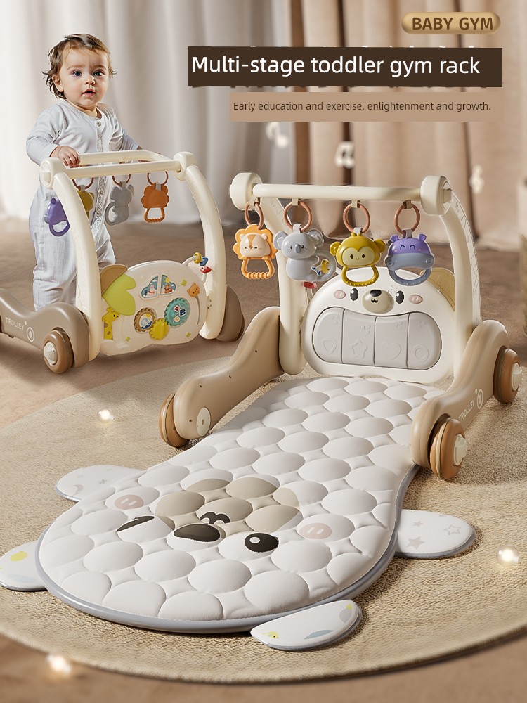 Baby Pedal Piano Gymnastic Rack Walker 0 1 Year Old Early Childhood Education 3 Months 6 Newborn Toddler and Baby Toy