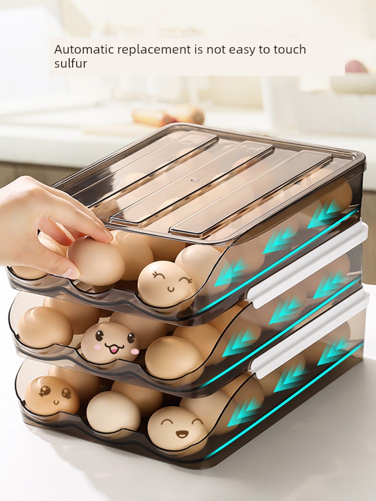 Refrigerator Automatic Drawer Box Organize Fantastic Eggs