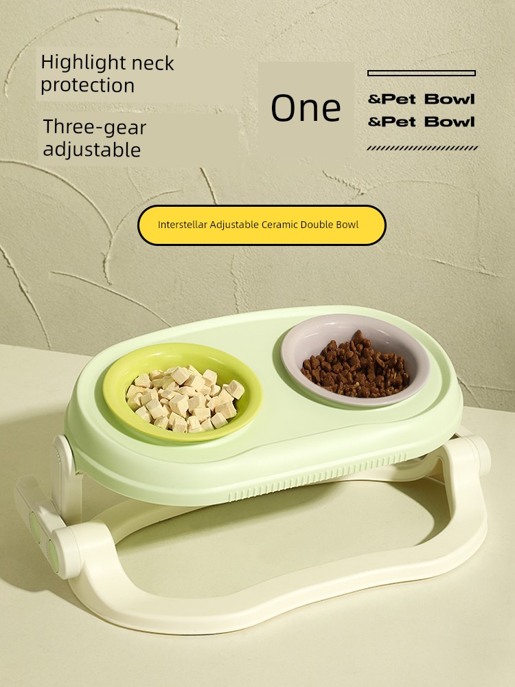 Ceramic Anti-Tumble Rice Bowl Cat Food Holder