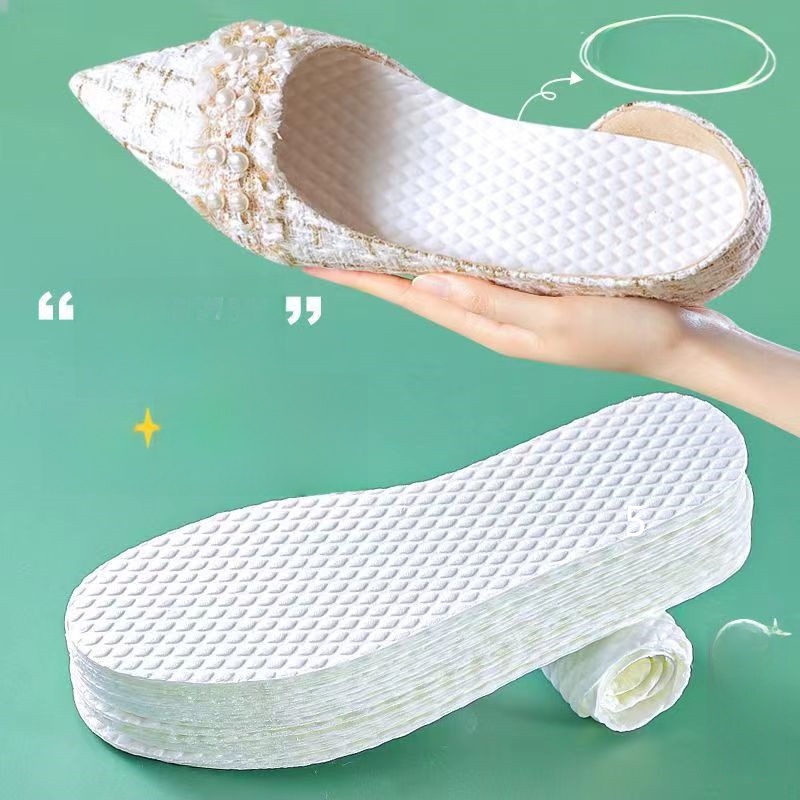 50 Pairs of Disposable Bare Feet Ultra-Thin Cutting Insoles