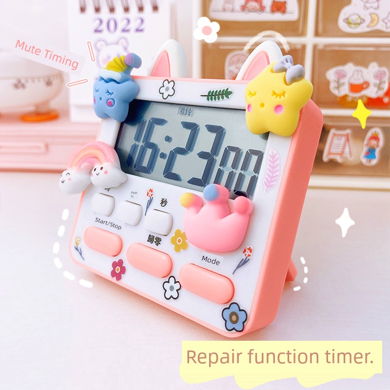 Timer Alarm Clock Dual-Purpose Homework Time Manager Reminder Student Kids Self-Discipline Learning Dedicated Timer