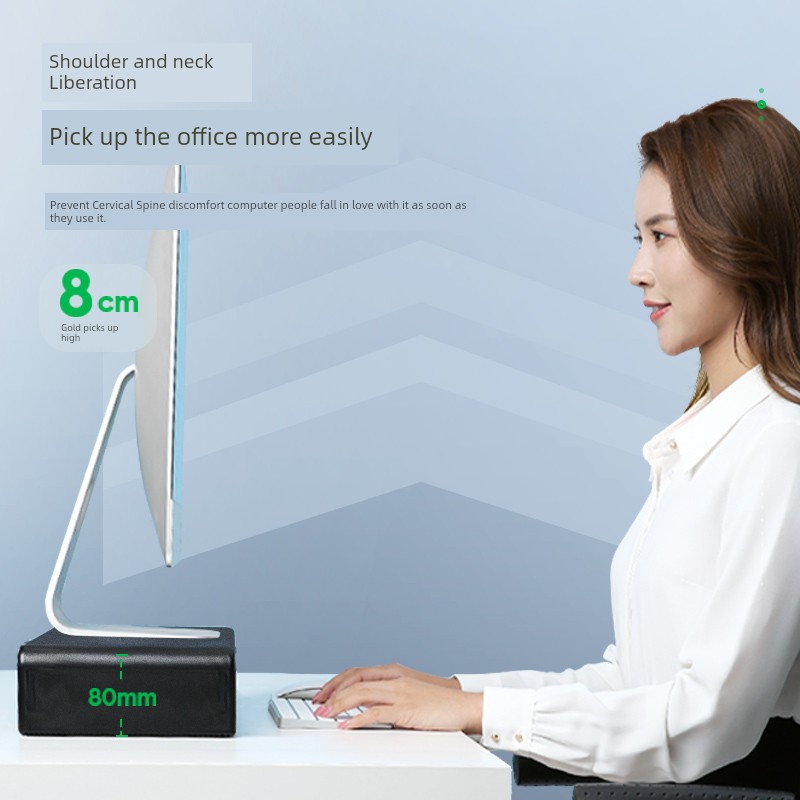 Llano Computer Monitor Elevated Rack Display Desktop Base Storage Shelf USB Office Desktop