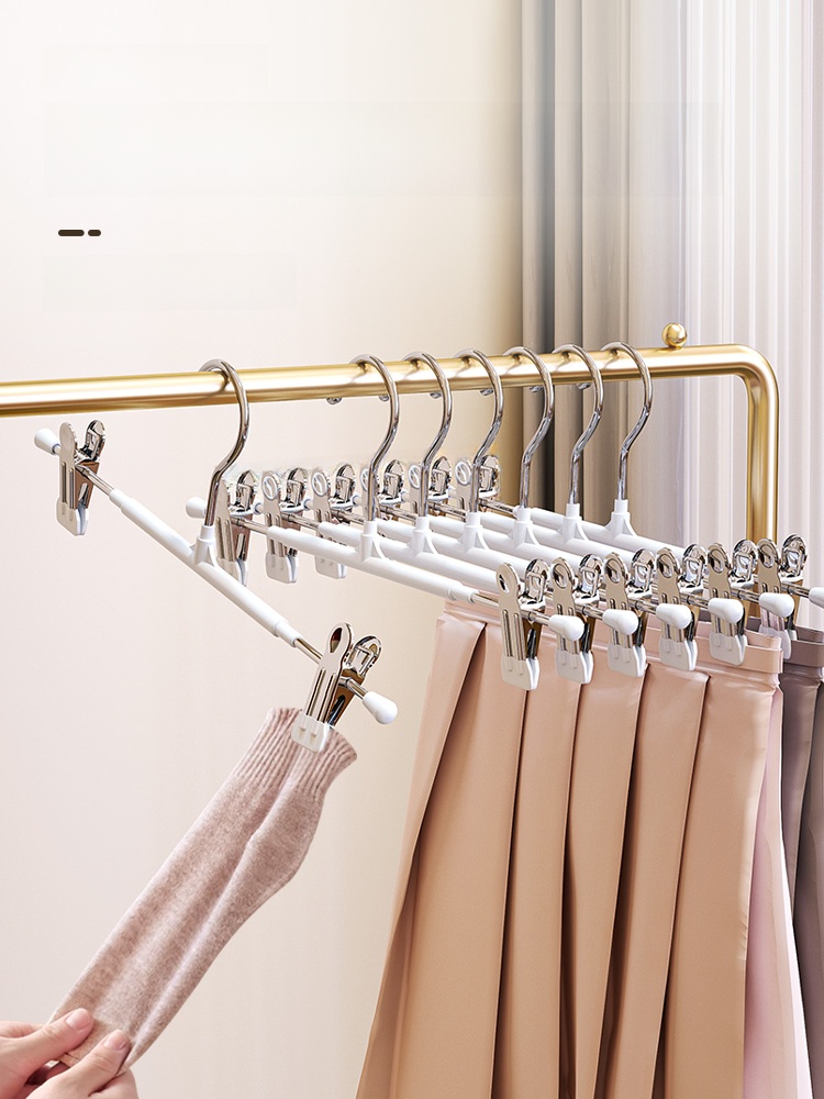 Handy Gadget Hanger Clothes Stainless Steel Drying Pants Rack Pants Clip