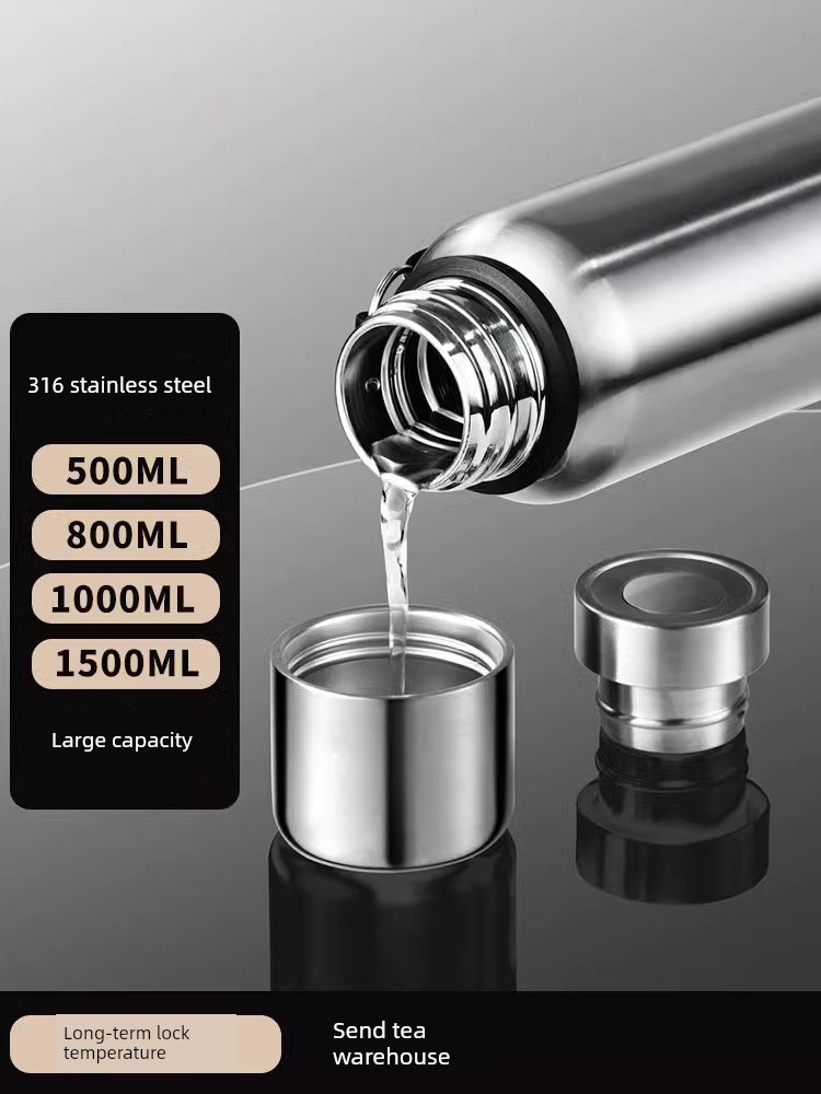 Fuguang 316 Stainless Steel Thermos Cup Large Capacity Men's Tea Cup All Steel 1500ml Large Thermos Water Cup