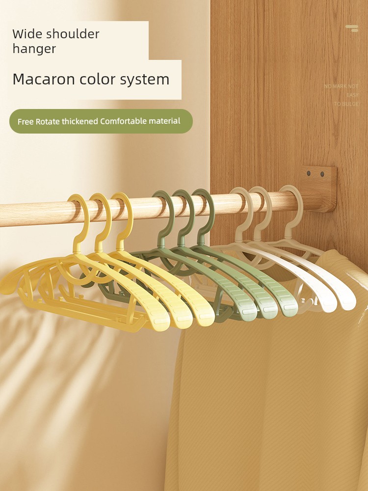 Hanger For Home Hanger Clothes Extra Thick plus Size Anti Shoulder Angle Hanger Clothes Clothes Support Thickened Wide Shoulders without Marks Non-Slip Clothes Drying Rack