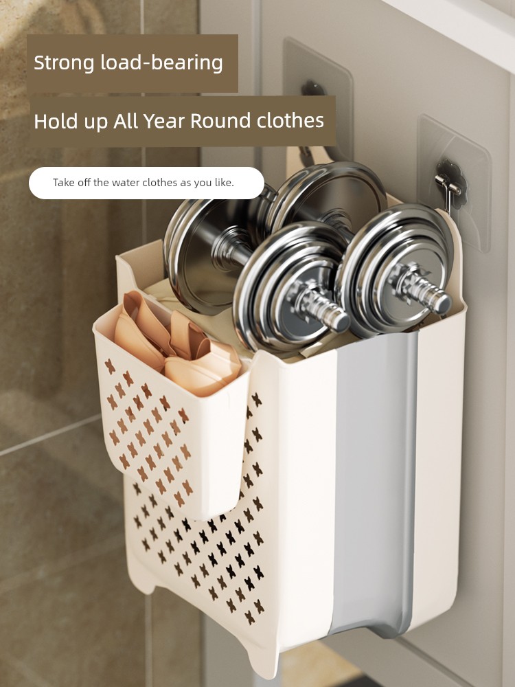 Dirty Clothes Basket For Home Laundry Basket Wall Hanging Foldable Toilet Bath Put Dirty Clothes Storage Basket Barrels Bathroom Appliance