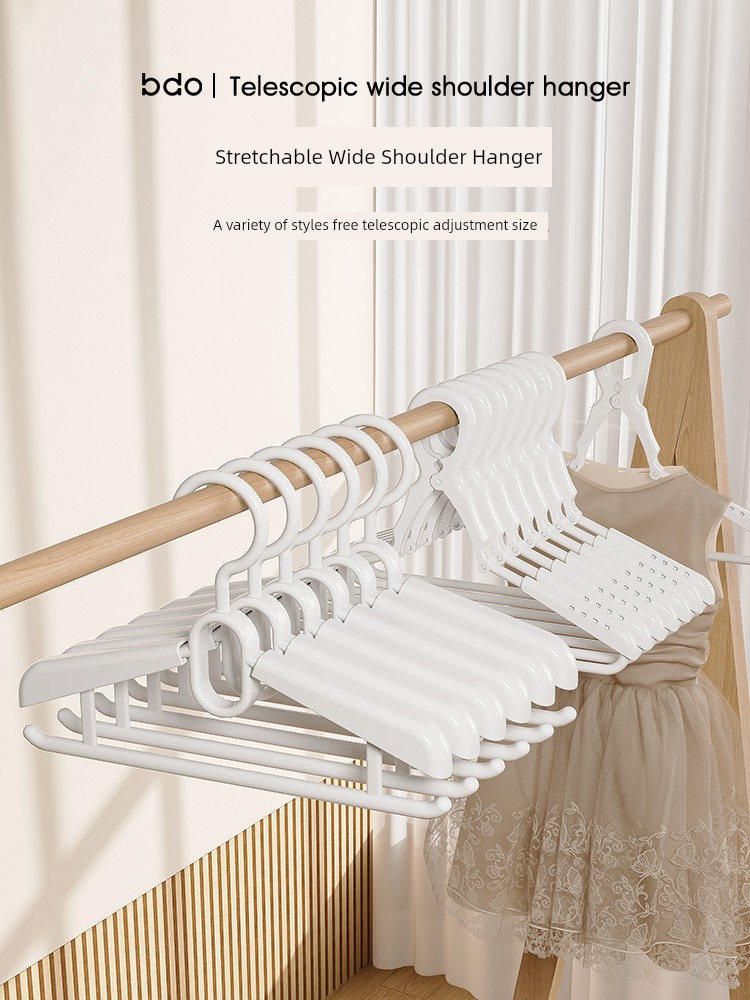 Clothes Hanger For Home Hanger Clothes Retractable Seamless Anti Shoulder Angle Rack Hanger Windproof Clothes Hanger for Dormitory Student Drying