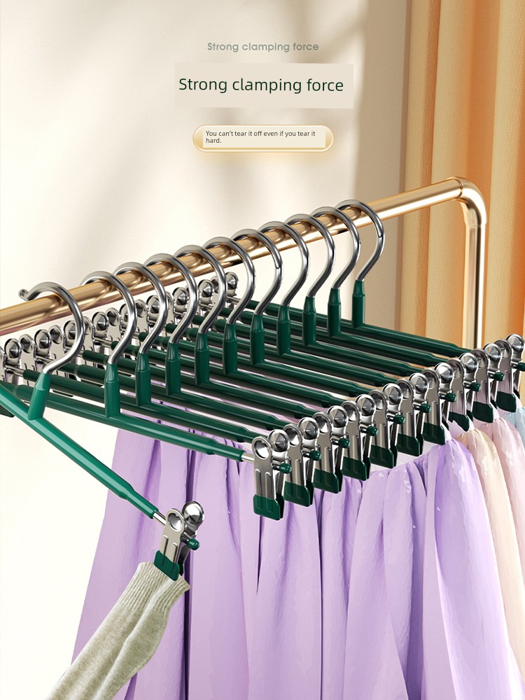 Trouser Press Household Pants Rack Clip Hanger Pants Trouser Press Sub Hanging Pants Non-Slip Storage Special Stainless Steel JK Skirt Clip