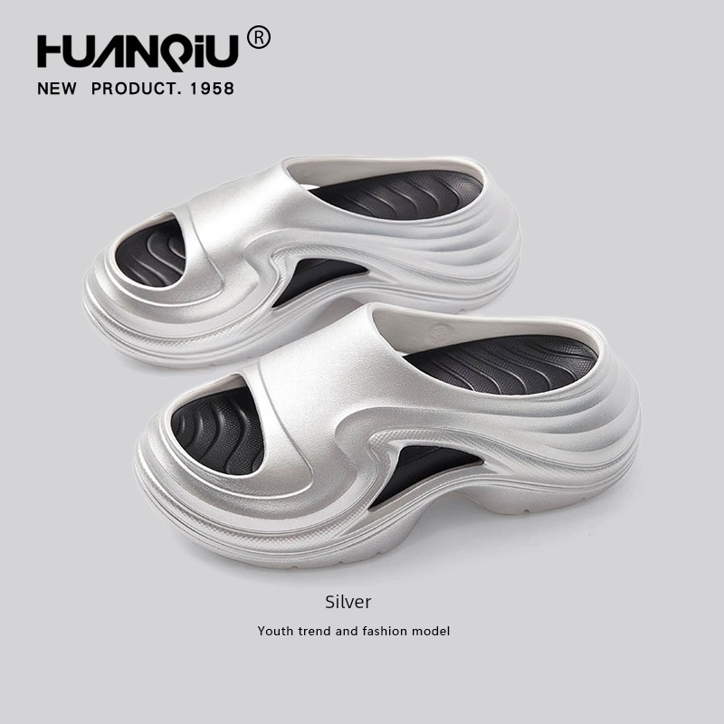 Universal Fancy Fashion Silver Thick Sole Sandals