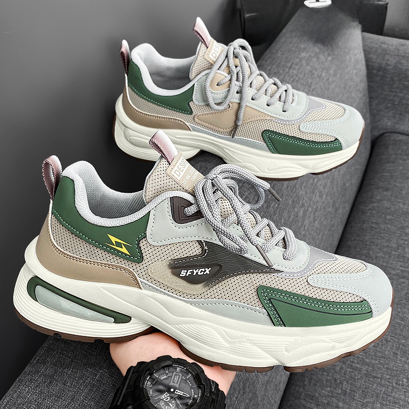 Thick Sole Summer Mesh Casual Junior High School Student Men's Shoes