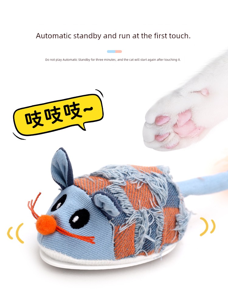 Self-Hi Relieving Stuffy Electric Mouse Consumes Cat Toy