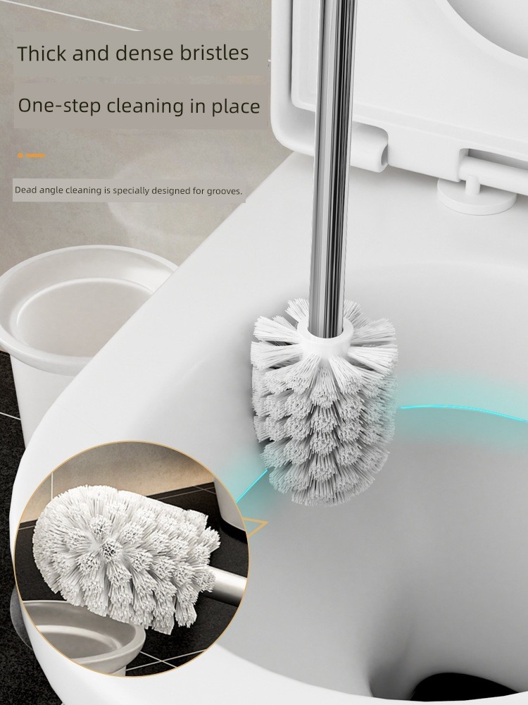 Toilet Brush For Home No Dead Angle Cleaning Suit Punch-Free Wall Hanging Handle Toilet Washing Toilet Toilet Cleaner Brush Useful Tool