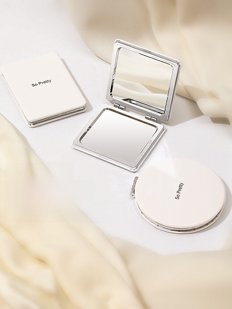 Mirror Portable Mirror Foldable and Portable Mini Mirror Double-Sided Handheld Men and Women Student Only Makeup Small round