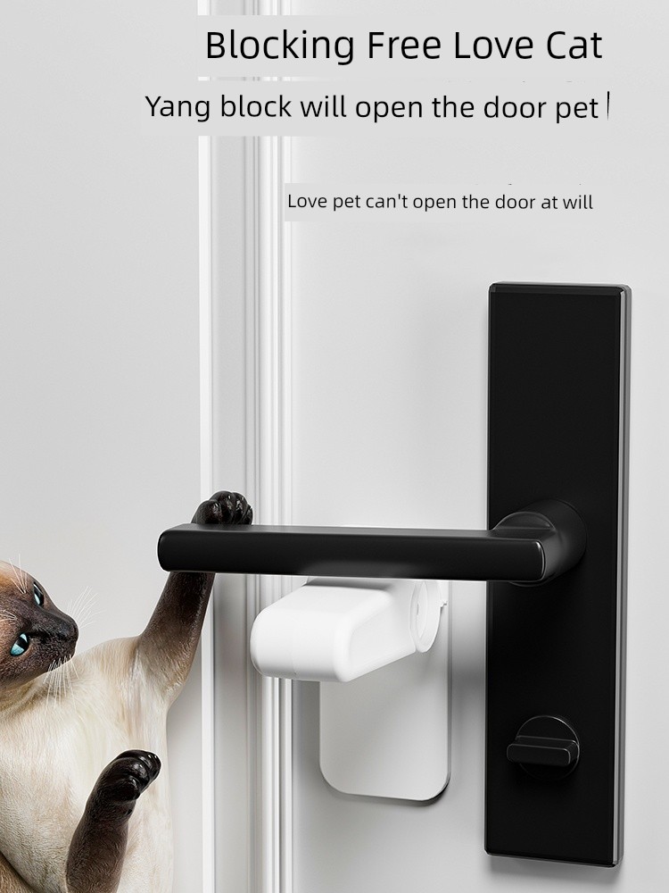 Anti-Open Door Buckle Lock to Prevent Cats and Pets from Picking the Door Handy Gadget Children's Reverse Lock Children's Room Door Handle Safety Lock