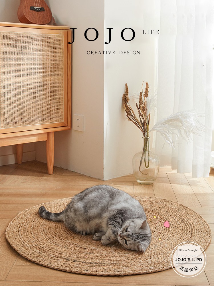 Jojo's L. Pd. Yao. Cat Scratch Board Large Grinding Claw Cat Toy Abrasion Resistant Scratch-Resistant Rattan | Yue Yi