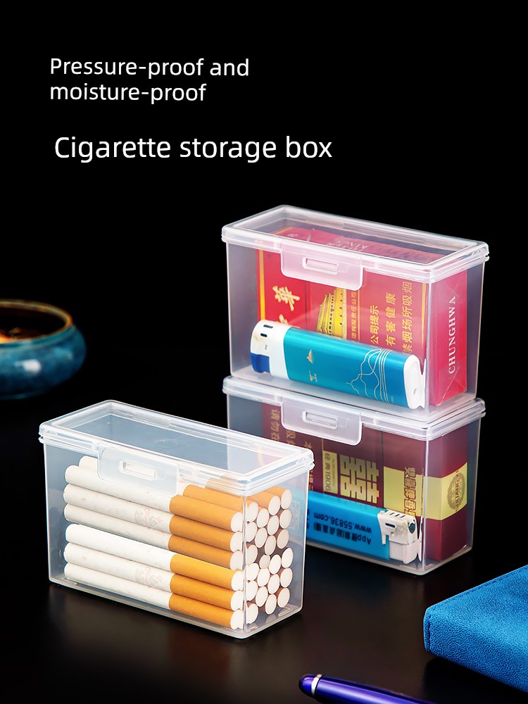 Cigarette Case Set Men's Portable Thickened Anti-Pressure 20 PCs Soft Bag Special Creative Stylish Flip Plastic Cigarette Case Shell Smoking Set