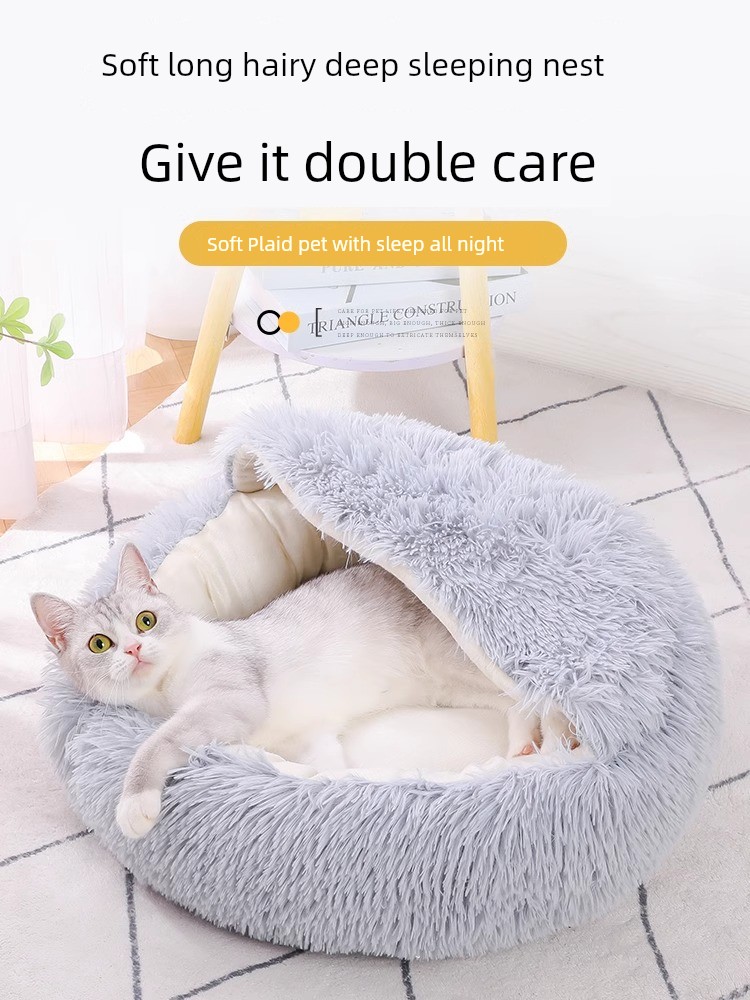 Cat Nest Winter Heattech Winter Deep Sleep Kennel All Year Round Neutral Cat Bed Kittens Pet Mat Cat Supplies
