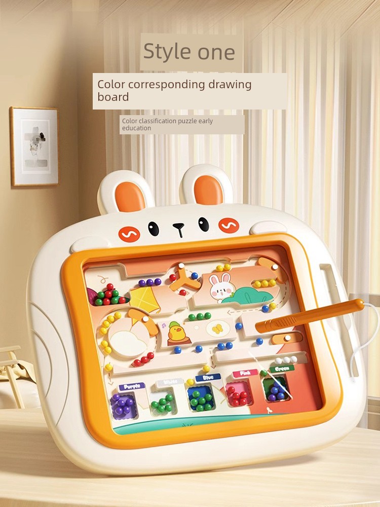 Magnetic Multi-Functional Magnetic Rabbit Drawing Board Educational Cute Cute Maze 3-8 Years Old Kids Girl Pen Wielding Toys