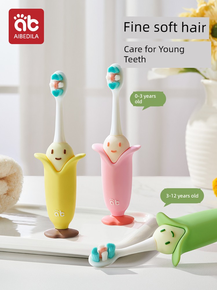 Children's Toothbrush Soft Hair 0-1-2-3 to 6-12 Years Old Baby Special Baby Infant Nipple Toothpaste