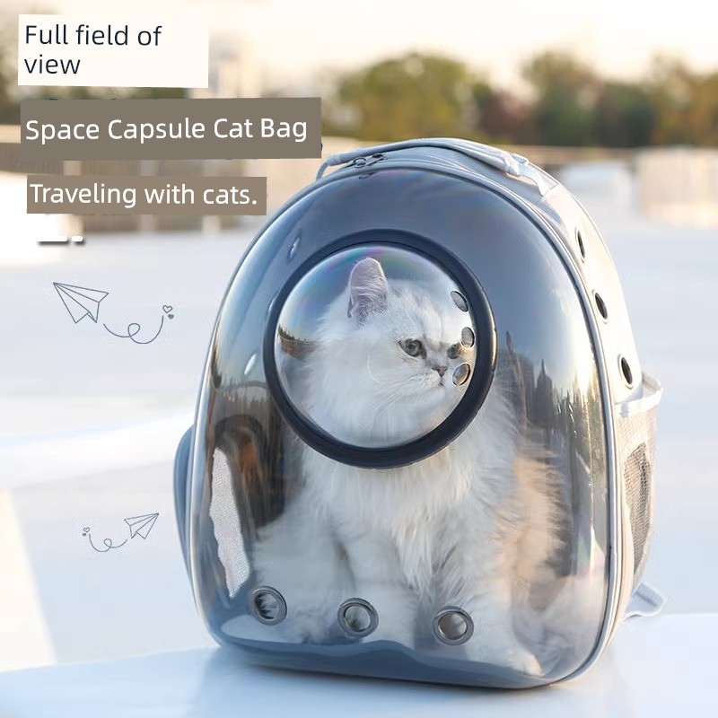 Cat Bag Outing Carry Bag Space Capsule Breathable Backpack Cat School Bag Large Capacity Cat Outdoor Pet Supplies