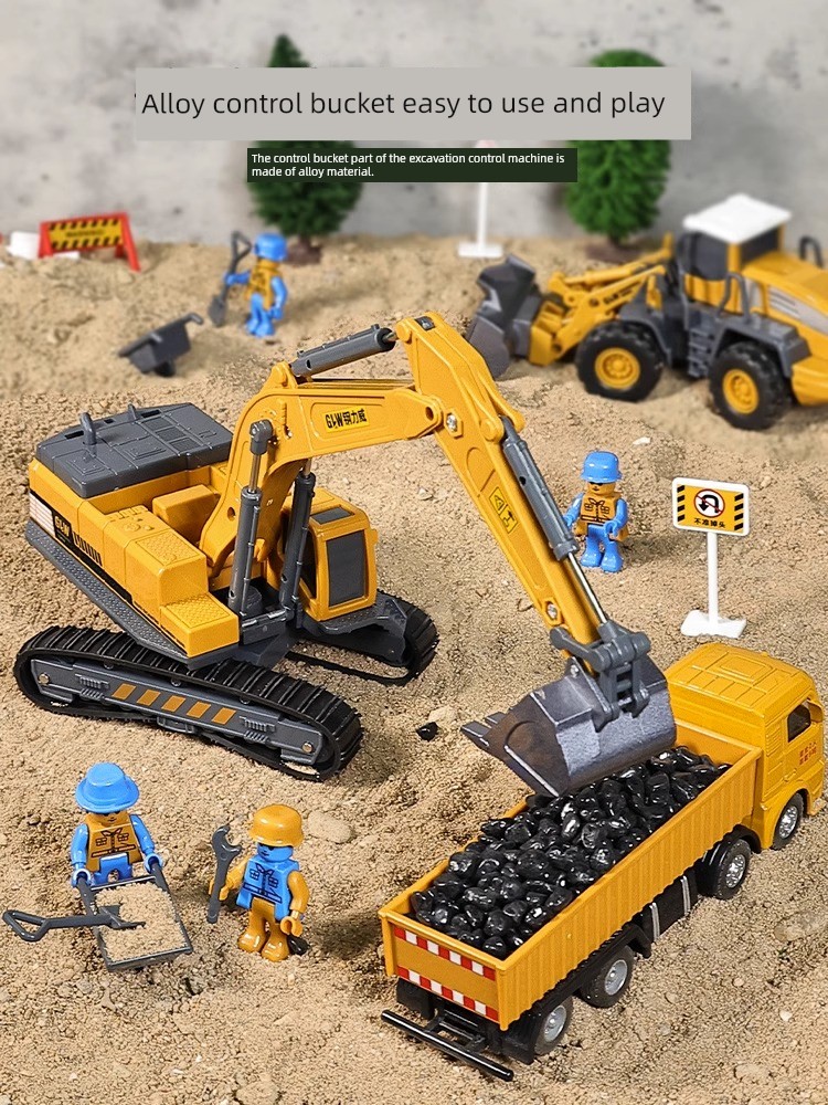 Kids Alloy Kid Artificial Model Toy Excavator