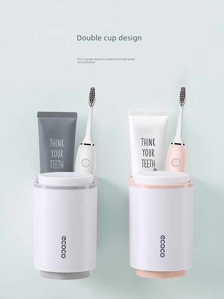 Minimalist Wall-Mounted Storage Box Tooth Mug Couple Cup